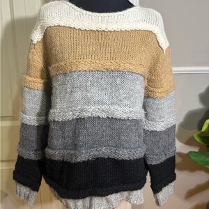 United Colors Of Benetton Striped Knit Sweater